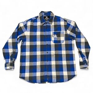 Men's University of Kentucky Flannel Shirt by Top of the World Size Medium